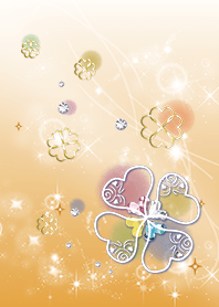 オレンジ / 運気が上がる幸運のクローバー