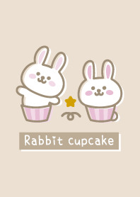 Rabbit cupcake.Star.beige