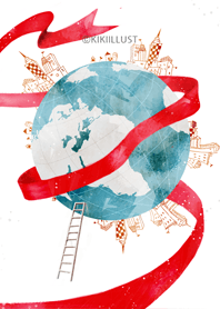 red ribbon earth
