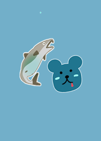 Salmon and sick bear
