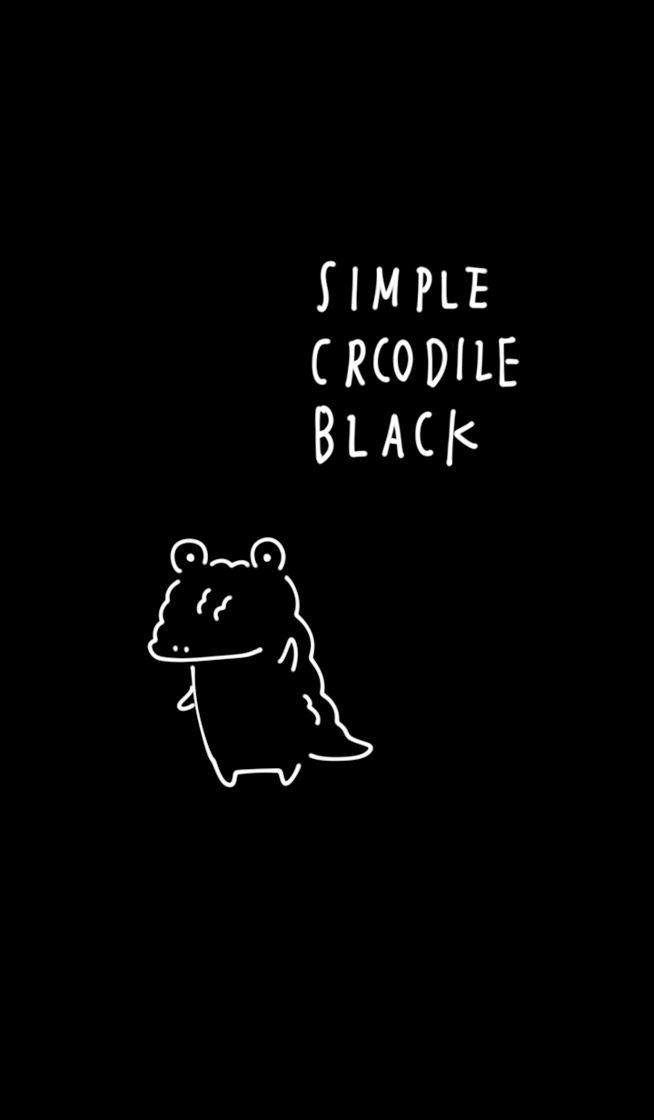 Simple crocodile black.