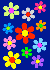 Colorful Flower Retro style No.3-2