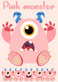 cute little pink monster