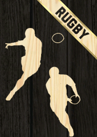 ラグビー ～木目調～