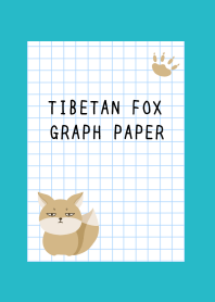 TIBETAN FOX GRAPH PAPER/TURQUOISE BLUE