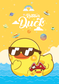 เป็ดยาง ลอยทะเล สีเหลือง