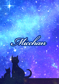 Micchan Milky way & cat silhouette