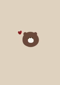 One point bear. beige.