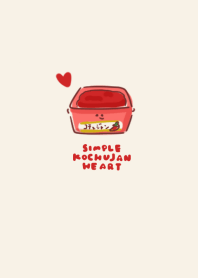 simple Gochujang heart beige.