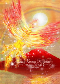 運気最強鳳凰 赤富士 Luck Rising Firebird - LINE 着せかえ  LINE STORE