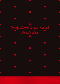 Girly Little Love Heart Black Red