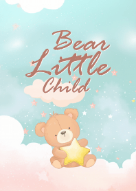 cute little bear in pastel starry