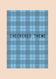 DUSTY BLUE CHECKERED THEMEj-PINK BEIGE