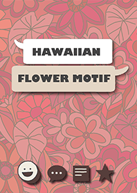 Hawaiian tropical flower style (red)
