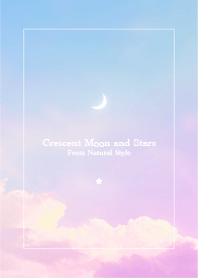 Crescent moon and stars #18