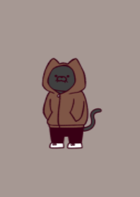 Hoodie black cat.(dusty colors2-12)