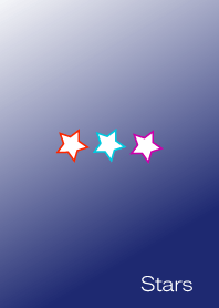 Stars in blue-gradation