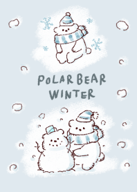 簡單的 北極熊 冬天 白色 藍色