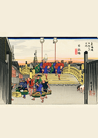 "Morning Scene at Nihonbashi Bridge"