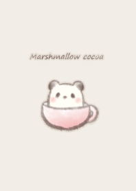 Marshmallow cocoa Panda -pink-