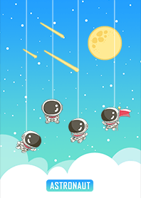 นักบินอวกาศน่ารัก/การไล่ระดับสี/น้ำเงิน