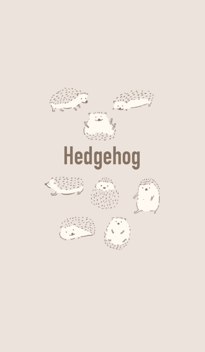 Various gestures hedgehogs #BeigeColor