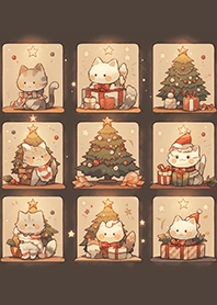 크리스마스 & 귀여운 동물 9각형 그리드❤2