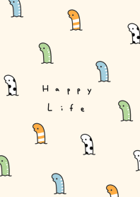 Eel Friends(pat.)/pink green beige.