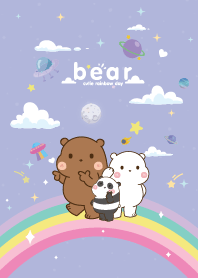 หมีสามตัว ดวงดาวสายรุ้ง สีม่วง