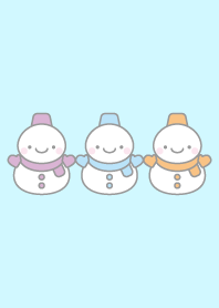 紫青オレンジ:雪だるまトリオ着せかえ