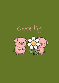 Cute Pig Daily life(Matcha green)