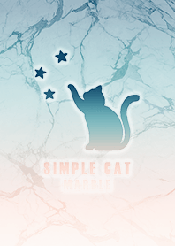 แมว/ดาว/หินอ่อน/ไล่โทนสี/สีฟ้า