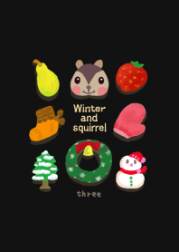 Winter fruit and squirrel design3