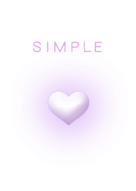 Simple three-dimensional heart purple