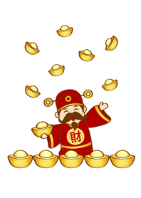 財神爺送元寶(純白色)