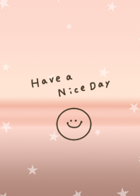 Pink gold and star pattern. Smile.