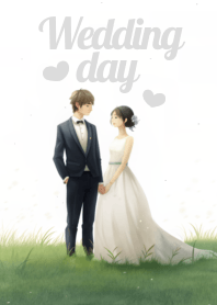 Couple in wedding dress