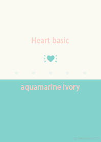Heart basic aquamarine ivory