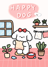 Happy Dog.Happy Day-pink