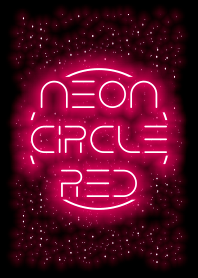 Super Cool Neon Circle Red