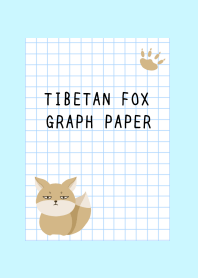 TIBETAN FOX GRAPH PAPER/LIGHT BLUE
