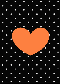 dot orange heart