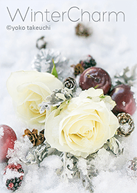White flower winter charm
