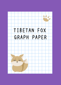 TIBETAN FOX GRAPH PAPER/PURPLE/YELLOW
