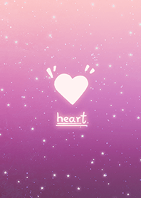 misty cat-starry sky Heart Purple5