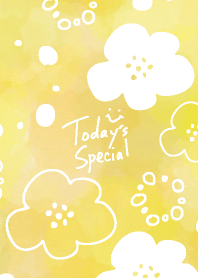 Handwriting floral watercolor yellow7 J