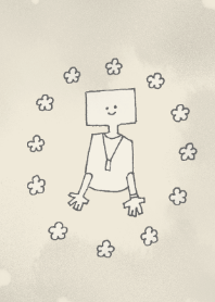 Strange head of simple graffiti