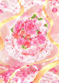 Relationship luck [pink flower cake]