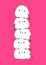 シマエナガだんご｜ビビッドピンク#8