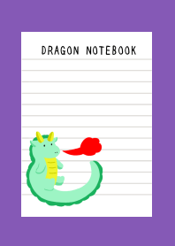 DRAGON NOTEBOOK-PURPLE-YELLOW